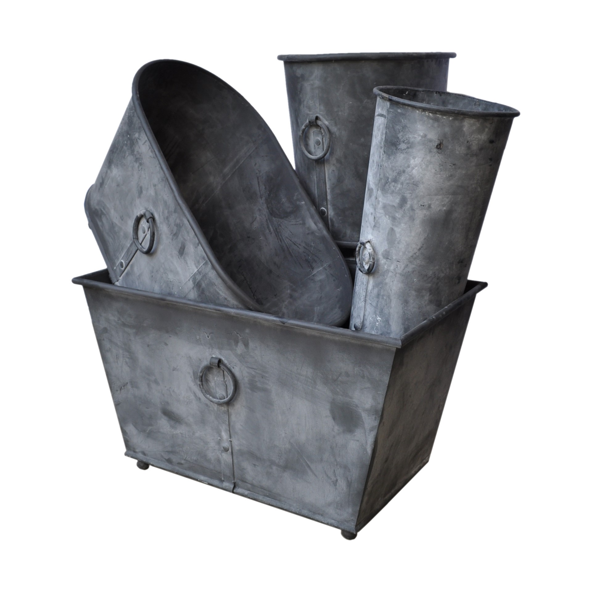 ring handled planters and troughs