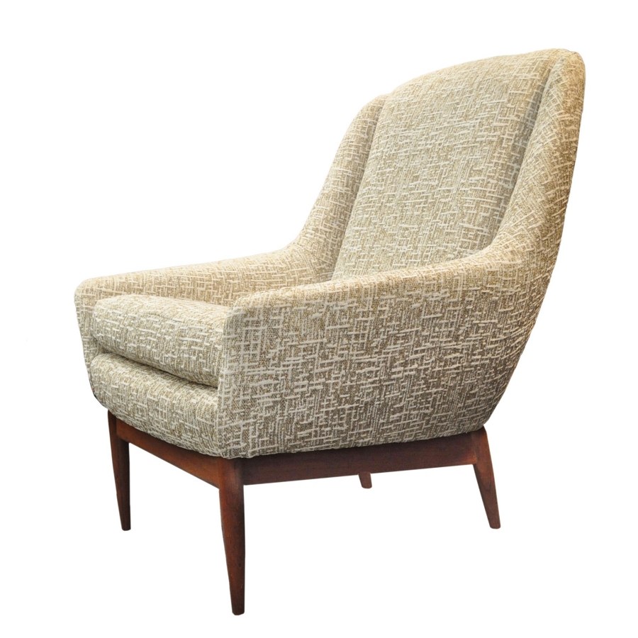 mid-century modern lounge chair with new upholstery